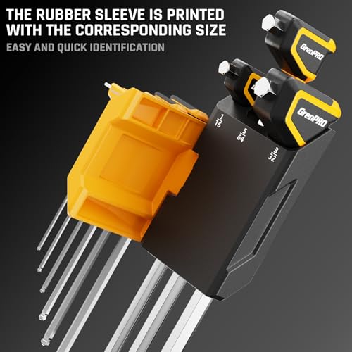 GRENPRO 18PC T-Handle Ball End Allen Wrenches Sets Metric &SAE Box Hex Key - style: 18 Pieces T-Handle Allen Wrench Set Metric and SAE