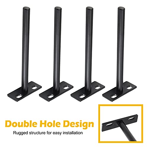 Luomorgo 5 Inch Floating Shelf Bracket, 4 Pcs, Black Blind Shelf Support - size: 5 Inch-Black
