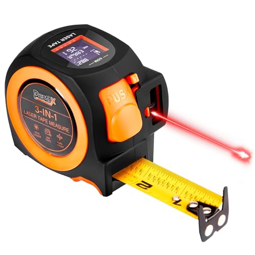3-in-1 Laser Tape Measure, 197 ft Distance Meter, 16 ft Tape, Digital Level