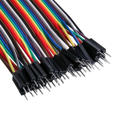 ELEGOO 120pcs Multicolored Dupont Wire M-F, M-M, F-F for Breadboard Jumper
