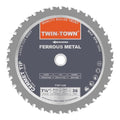 TWIN-TOWN 7-1/4-Inch 36 Tooth Steel and Ferrous Metal Saw Blade with 5/8-Inch DMK Arbor - size: 7-1/4" 36T thick steel