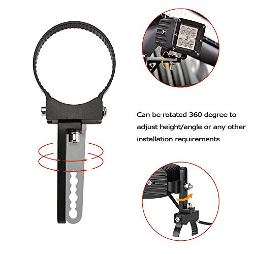 Tube Clamps Mounting Brackets for LED Bar Work Lights Fog Lights - Fit 2.5" Bull Bar, 2pcs - size: 2.5"
