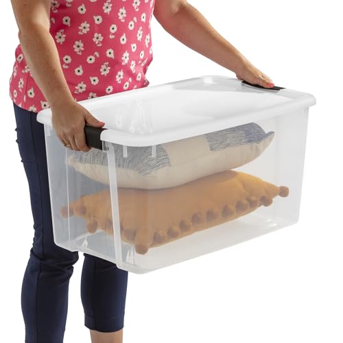 Sterilite Ultra Latch Box with Lids for Home and Office, 70 Quart, 8-Pack - size: 70 Quart