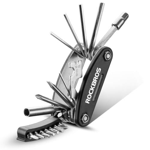 ROCKBROS 11-in-1 Bike Multitools - Portable Foldable Bike Multitool Cycling Tool Kit With Allen Wrench, Screwdriver-1 Pack - style: 11 in 1 Tools-1 Pack