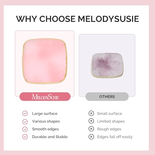 MelodySusie 1Pc Square Resin Nail Art Palette Color Mixing Board Pink - color: Pink Square Without Spatula