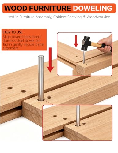 Dowel Pin Kit 304 Stainless Steel 700 Pcs 42 Sizes M2-M8 W/ Case - size: 42 Kinds