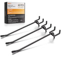 INCLY 60 Pack 6 Inch Black Pegboard Hooks, 1/4" Heavy Duty - color: Black, size: 6inch-60pcs