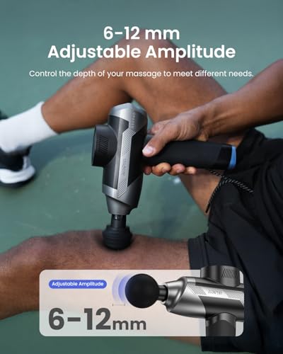 RENPHO Ascend Massage Gun, Adjustable 6-12mm Amplitude - color: Haze Black