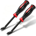 2 Pack Heavy Duty Upholstery Staple Remover Tool, Non-Slip Handle Carpet Staple Remover | Effortless Tool for Wood Staple, Floor Staple, Industrial Staple