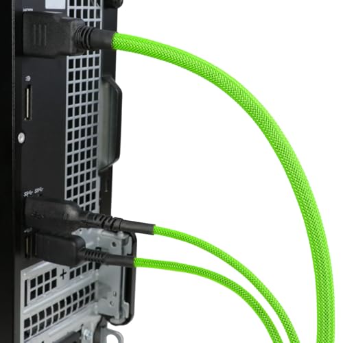 25ft PET Expandable Braided Cable Sleeve 3/8inch(10mm) Pet Braided Cable Sleeve for Audio Video Device Wire Automotive Wire (Green) - color: Green, size: 10mm"(3/8 inch)