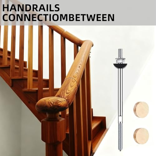 2 Set Newel Post Mounting Kit — Heavy-Duty Fastener Anchors Securely to Wood or Concrete Floor, Professional Installation for Residential & Commercial Staircase
