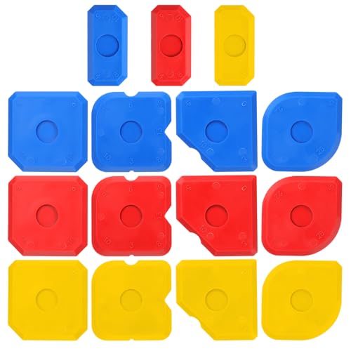 Caulk Tool Kit 15PCS Plastic Caulking Tool,Silicone Sealant Finishing Tool