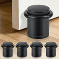 4 Pack Door Stops, Floor Door Stoppers Cylindrical 1.5 Inch Black