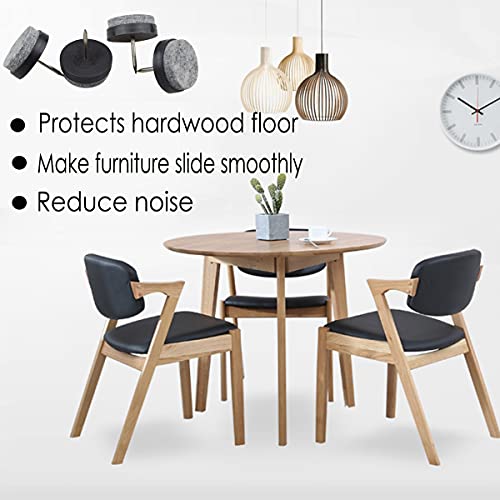 40pcs Round Heavy Duty Nail-on Felt Pad for Furniture Chair Table Leg Feet Floor Protectors Slide Smoothly (Black, Pad Diameter 20mm) - color: Black 20mm (40 Pcs)