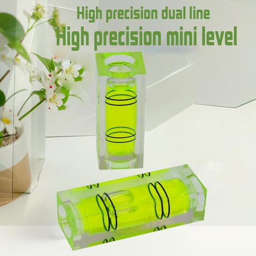High precision mini bubble, double line small level bubble, three line flat ball household level ruler can be turned 180 degrees (Non-magnetic, 29 * 10 * 10mm（4PCS)) - size: 29*10*10mm（4PCS)
