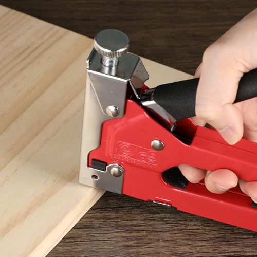 Staple Gun 3 in 1 Heavy Duty Manual Brad Nailer Power with 1200 Staples Adjustable Upholstery Stapler Gun for Wood, Crafts, Carpentry, Decoration DIY