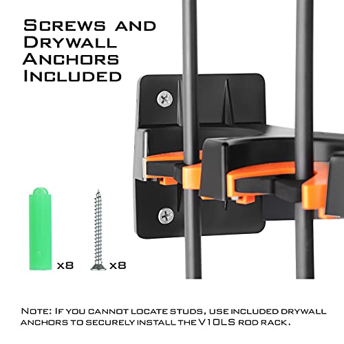 KastKing GravityLock V10 Rod Rack with Line Spooler, Holds 10 Fishing Rods - color: V10 1-pack (store 10 combos with line spooler)