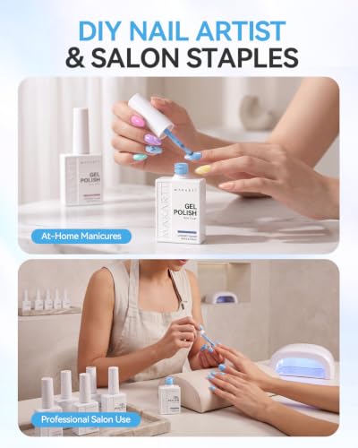 Makartt Pastel Gel Nail Polish Set 15ML: 6 High-Gloss Colors - color: Summer Spritz
