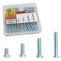 60 Pcs 4 Sizes #8-32 Machine Screws Knob Screws Cabinet Electricians Screws, Carbon Steel Zinc-Plated Phillips Pan Head Machine Screws Assortment Kit - size: #8-32-4Size-60P