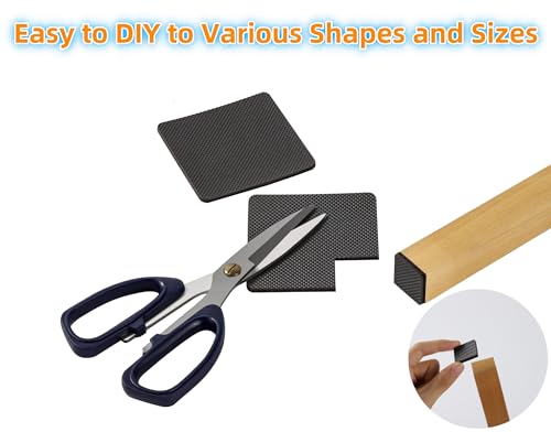 Furnigear Non Slip Furniture Pads - Self Adhesive Rubber Anti Skid Pads Grippers Rubber Chair Feet Furniture Pads for Hardwood Floors -Protectors for Furniture Table Legs Anti Slip 12 Pcs 3" Square - size: 3" Square 12pcs