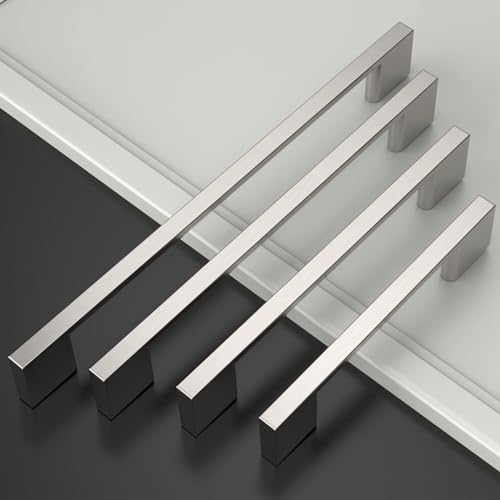 Amerdeco 10 Pack Brushed Satin Nickel Cabinet Pulls 3 Inch(76MM) Hole Centers Kitchen Cabinet Handles Cabinet Hardware Kitchen Handles for Cabinets Cupboard Handle Drawer Pulls ZH0060 - color: Brushed Satin Nickel, size: 3"/76mm Hole Center, style: 10 Pac