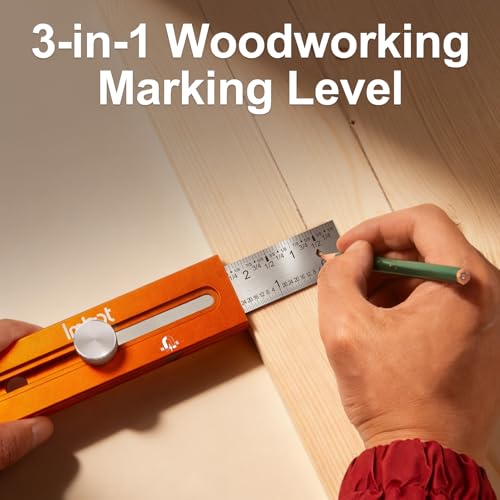 Imbot Adjustable Leveling Marking Ruler for Carpentry Woodworking