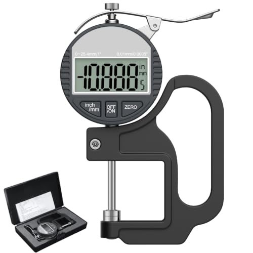 Digital Thickness Gauge 0-25.4mm/1" | 0.01mm/0.0005" - size: 0-1"/0.0005"