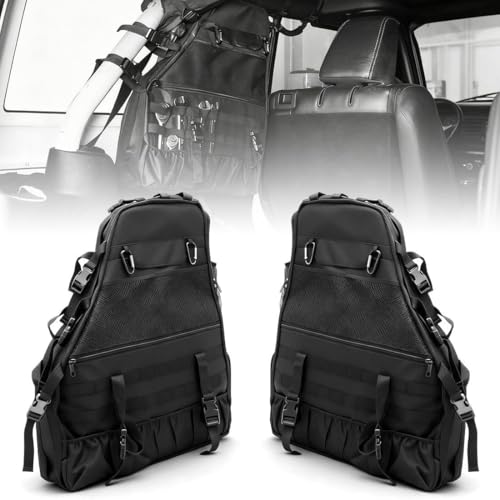 Multi-Pocket Roll Bar Storage Bag for Jeep Wrangler 4 Door 97-23
