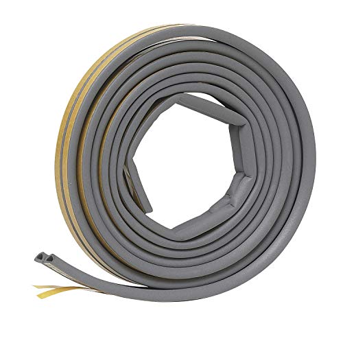 Frost King P D-Section Rubber Self-Stick Weatherseal Tape, 5/16" W, 1/4" T, 17 ft L, Grey - size: 5/16" W, 1/4" T, 17 ft L, style: D-Section, 5/16" W, 1/4" T, 17 ft L, Grey