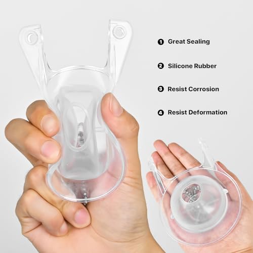 3-Inch Toilet Flappers Replacement Kit for Gerber 99-827, 3 Inch Toilet Flush Valve with Stainless Chain and Hook, High Performance Silicone Toilet Flapper - Reliable Toilet Flapper (Clear 1 PCS) - color: Clear 1 PCS
