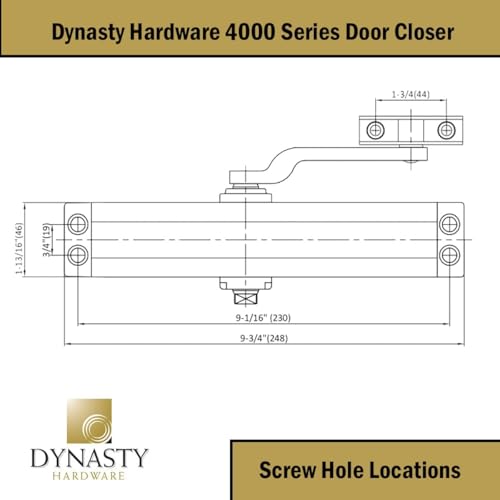 Dynasty 4000 Series Door Closer, Sprayed Duronotic Bronze, Spring 4 - color: Duronotic/Brown