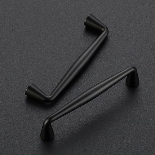 Ravinte Matte Black Cabinet Handles Solid Handles,3-1/2 Inch,10 Pack - color: Matte Black, size: 3-1/2 Inches Hole Center