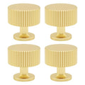 4 Pack Gold Cabinet Knobs Brushed Brass Dresser Drawer Knobs - color: Gold, size: 4 Pack
