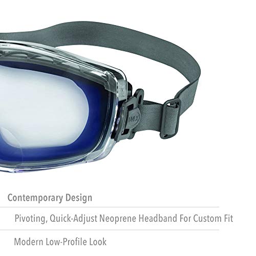 UVEX by Honeywell Stealth +2.5 Diopter Reading Magnifier Goggles with Uvextreme Anti-Fog Lens (S3993X), Clear