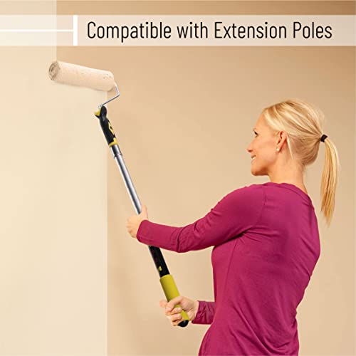 Bates- Paint Roller Kit, 9 Inch Roller Frame with 2 Microfiber Roller Covers, for Walls, Ceilings, Floors, and Home Painting - size: 3 Pcs