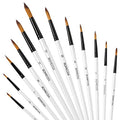 GETHPEN Acrylic Paint Brushes Set,12PCS Round-Pointed Tip Paint Brushes - style: Round