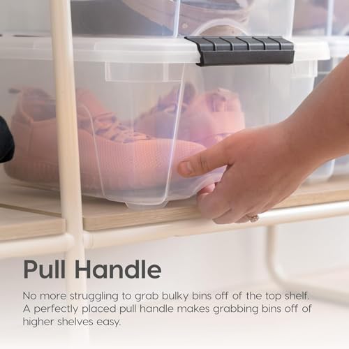IRIS USA 4-Pack 32 Quart Storage Bins with Lids, Clear - color: Clear, size: 32 Qt, style: 4 Pack