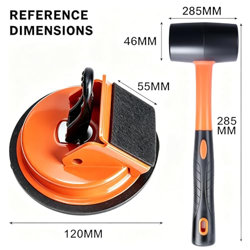 Floor Gap Fixer Tool Kit with Rubber Mallet & Sticky Pads
