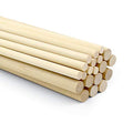 20Pcs Wooden Dowel Rods, 1/4 x 12 Inch Wood Sticks for Crafts