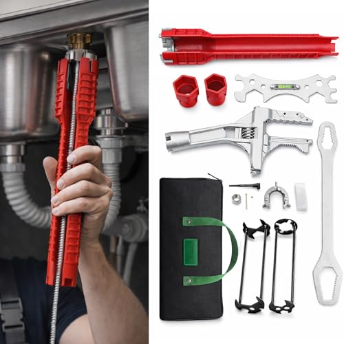 Basin Wrench Set – Ultimate, Heavy-Duty Plumbing Tool Kit for Tight Spaces, Unmatched Precision for DIY, Homeowners & Pros, Rust-Resistant, Effortless & Revolutionary Sink, Faucet & Bathroom Repairs