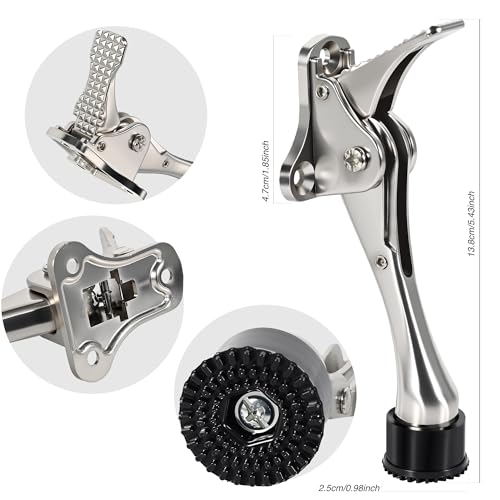 12 Pcs Kickdown Door Stoppers, Door Kick Stand, 5.35 in Rubber Doorstop