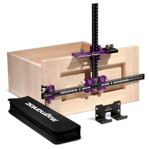 Cabinet Hardware Jig, Cabinet Drawer Pull Jig, Cabinet Pull Template Tool | Drawer Handle Jig Adjustable Drill Guide Template Tool for Installation of Door Drawer Front Knob Handle,Pull (Purple-Black) - color: Purple-black