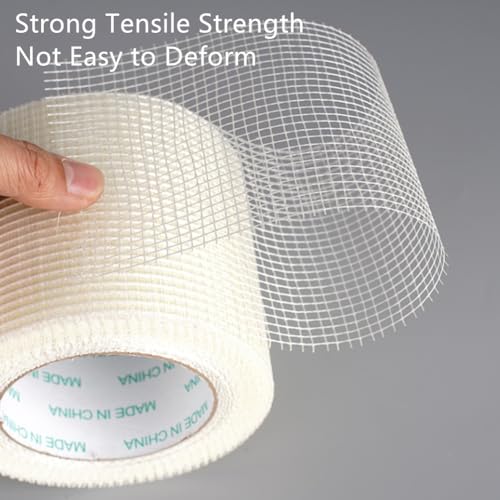 2 Packs Drywall Joint Repair Kit Self Adhesive Fiberglass Drywall Repair Patch Wall Holes Repair Kit Self Adhesive Fiberglass Wall Crack Repair Patch(2 Rolls of 2 Inch x 66 Feet) - size: 2 Packs-2 in x 66 Ft