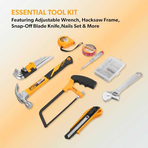 TOLSEN Home Repair Tool Set General Household Hand Tool Kit with Toolbox - size: 119 PCS
