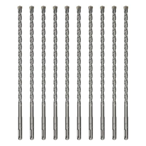10-Pack SDS Plus 3/8 inch x 8 inch Rotary Hammer Drill Bits, Carbide Tipped for Brick, Stone and Concrete (3/8'' x 8'') - size: 3/8''x8'' (10-Pack)