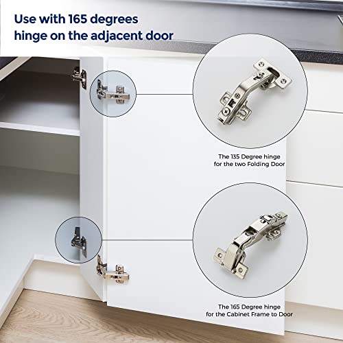 Ravinte Kitchen Cabinet Hinges,135 Degree Door Hinges, 1 Pairs 2 Pack - size: 135 Degree