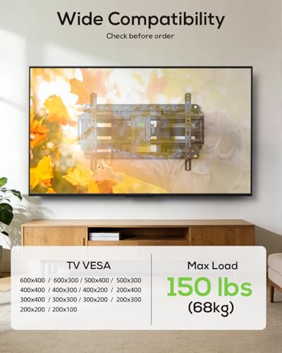 USX MOUNT Full Motion TV Wall Mount for Large TVs 42-97 Inch up to 150 lbs - size: For 42" to 97" TVs
