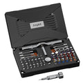 74-in-1 Magnetic Ratchet Screwdriver Set with S2 Steel Bits - color: Black, size: 74PCS