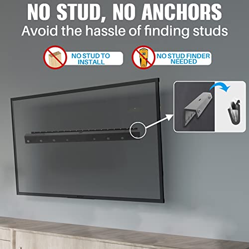 2-Pair No Stud TV Wall Mount for 32-75“ TVs Hold 150Lbs, Max VESA 600x400mm - size: Fit 32 to 75 inches TVs, style: 2 SET