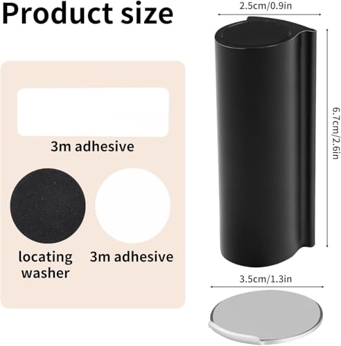 Magnetic Door Stoppers Black WYGWP Stainless Steel No Drilling Wedge Stops Heavy Duty Catch Holder to Keep Doors Open - color: Black Door Stop